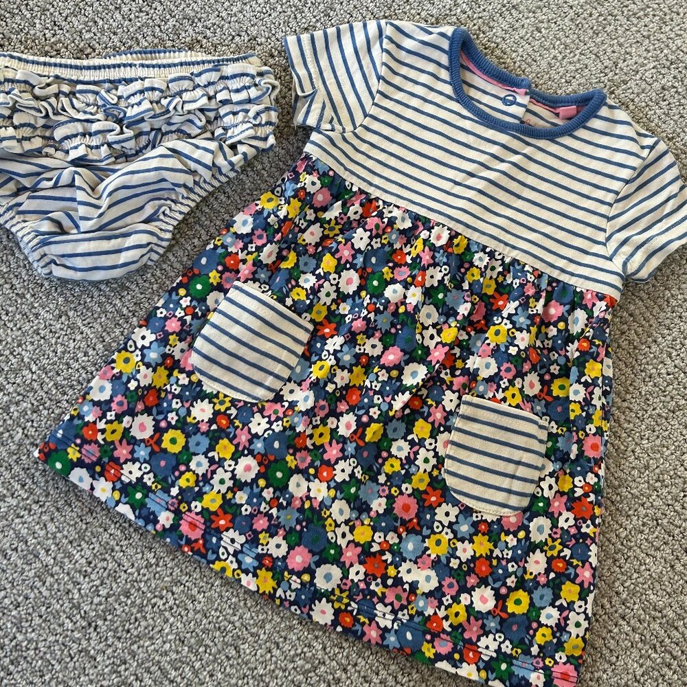Baby Boden Dress & Bloomers - 3-6m